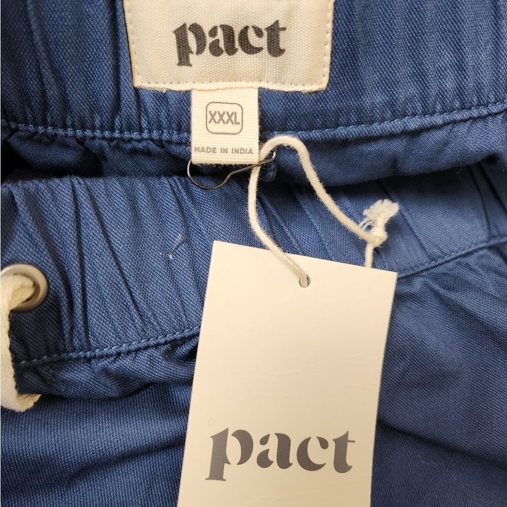Pact Daily Twill Pants Organic Cotton Womens  Navy Blue Size XXXL New - Picture 6 of 8